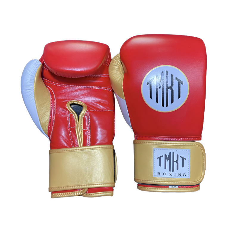 Red, Gold and White Boxing Gloves (12oz)