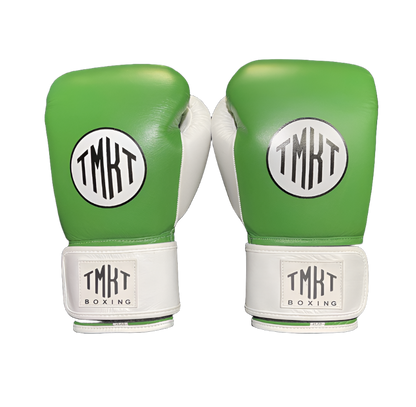 Green and White Boxing Gloves 12oz