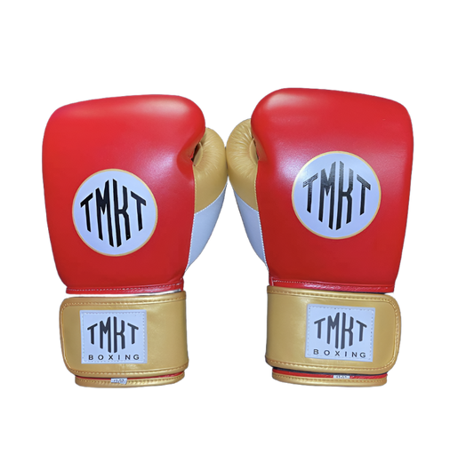 Red, Gold and White Boxing Gloves (12oz)