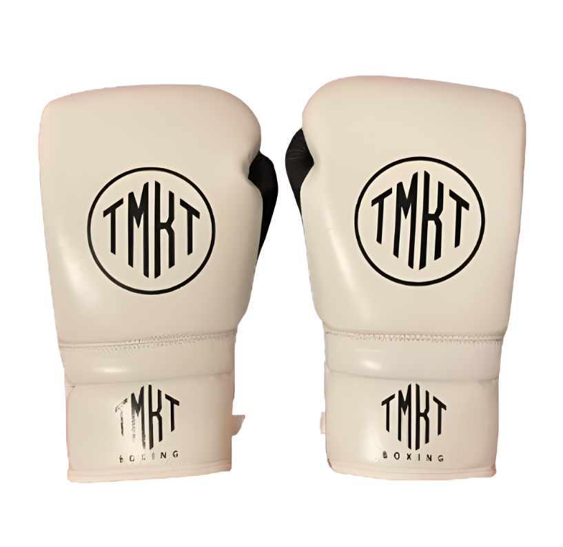 White and Black Boxing Gloves (14oz)