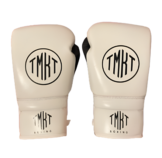 White and Black Boxing Gloves (14oz)